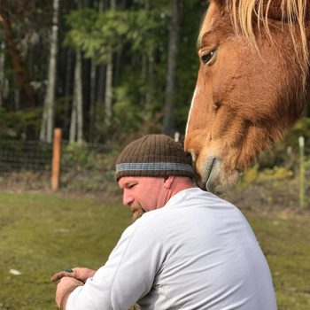 man with horse