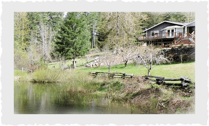 farm house on lake